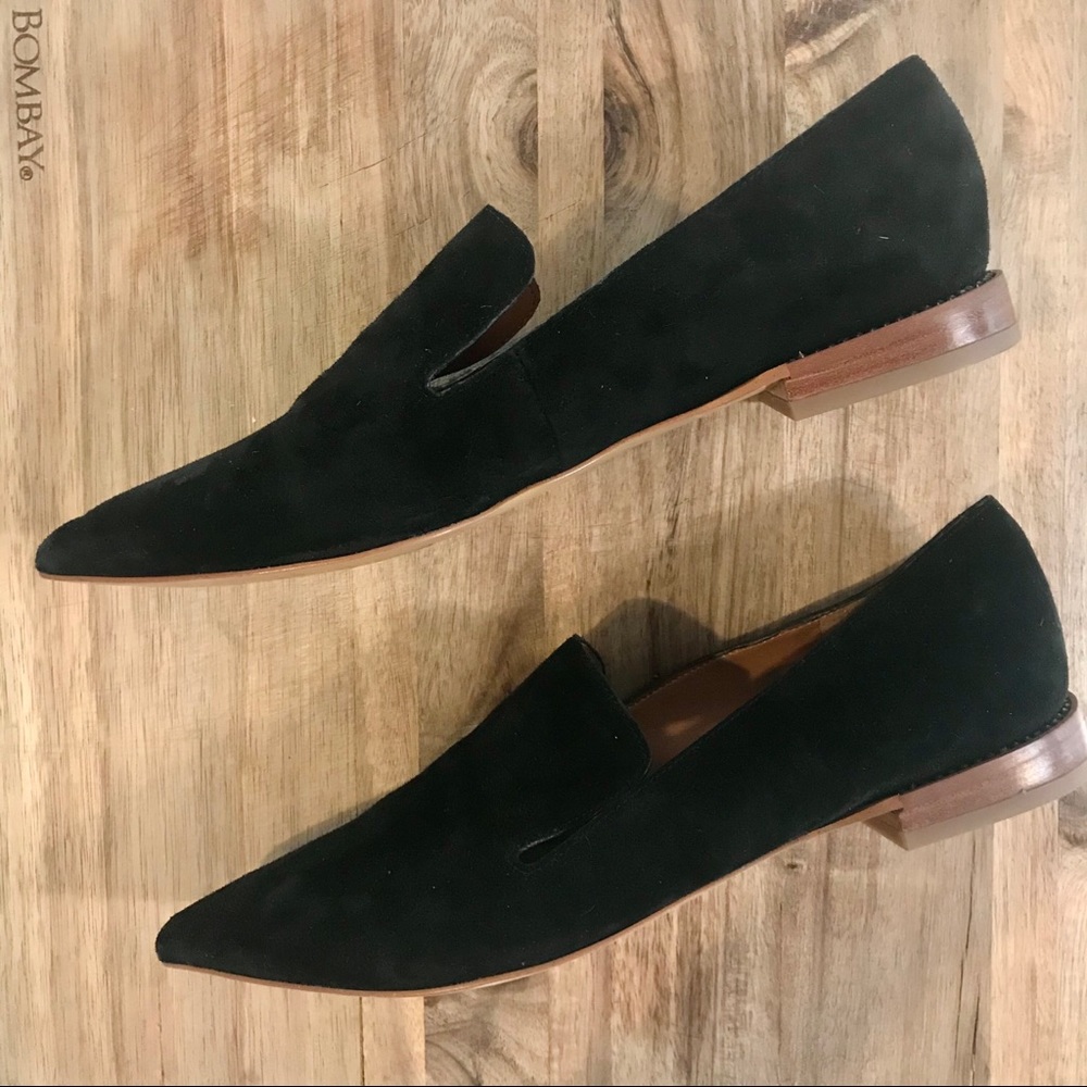 Franco Sarto black leather Topaz Loafers